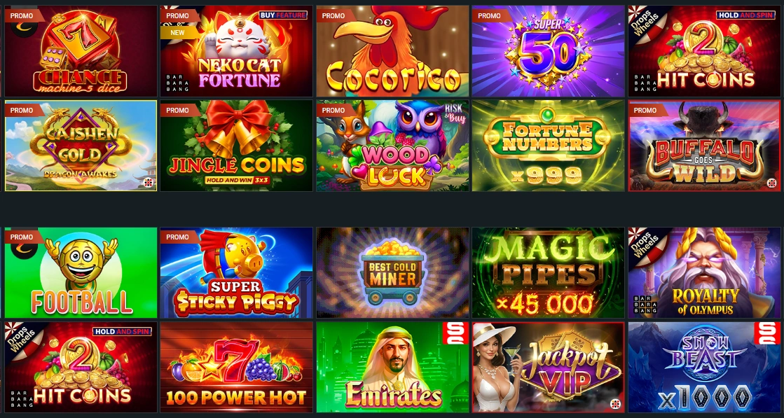 Games available at Melbet casino